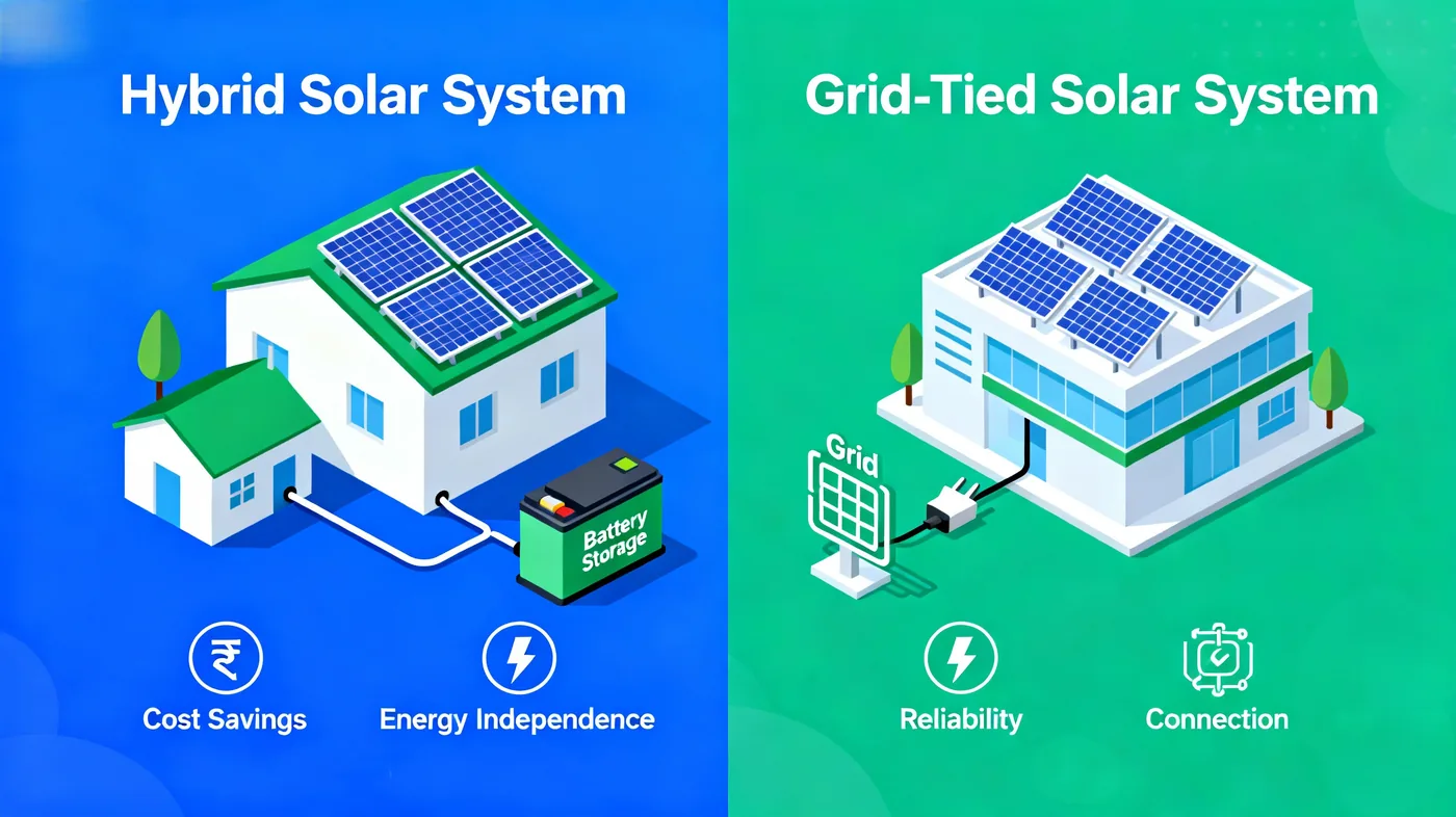 Hybrid Solar Systems vs Grid-Tied Solar: Which Is Right for Your Home or Business?