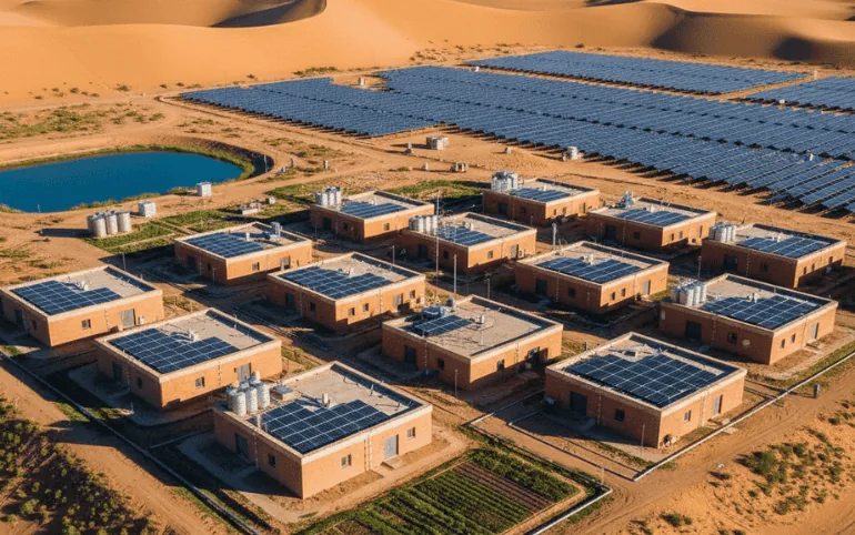 China’s Desert Solar Villages_ Self-Sustaining Water and Power Solutions