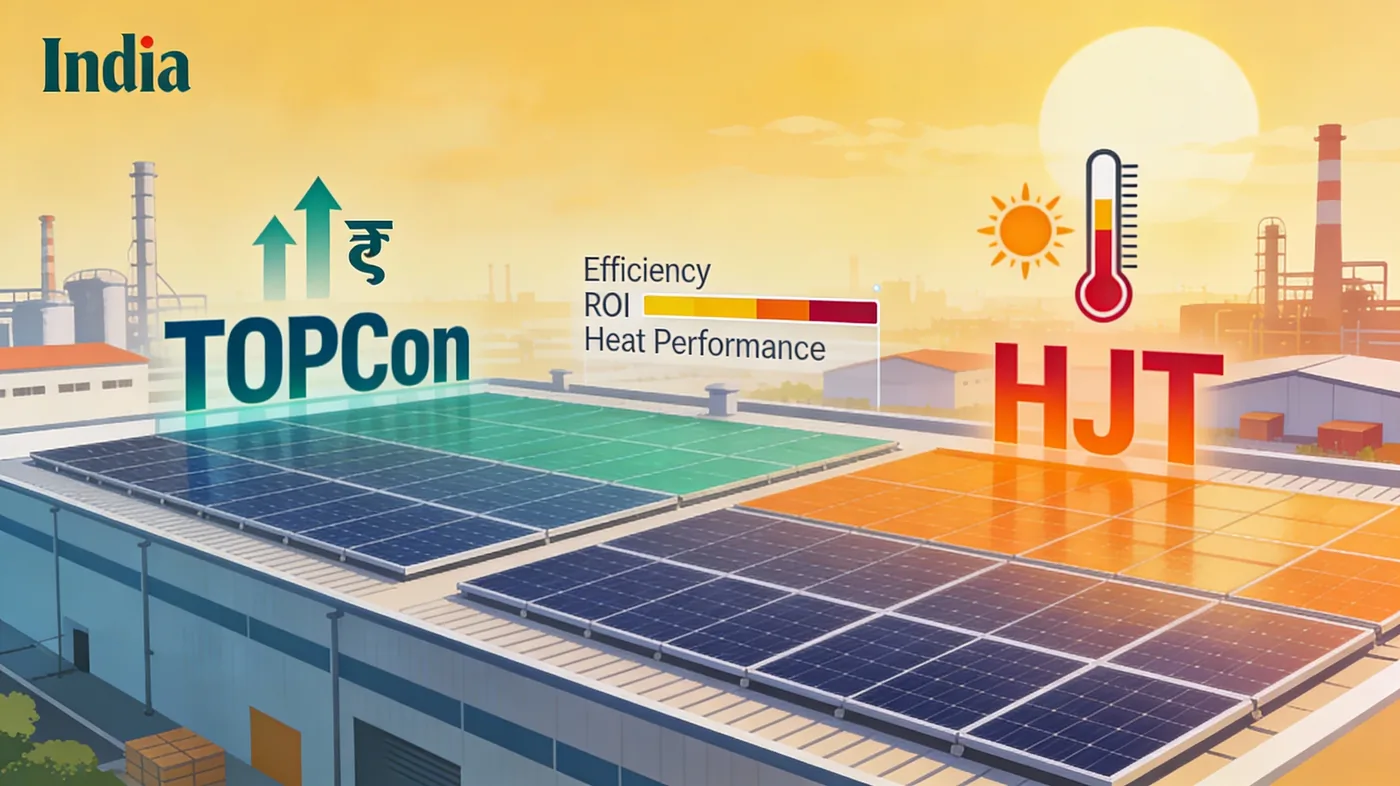 Solar Panel Efficiency in 2025: TOPCon vs. HJT Technology for Indian Factories
