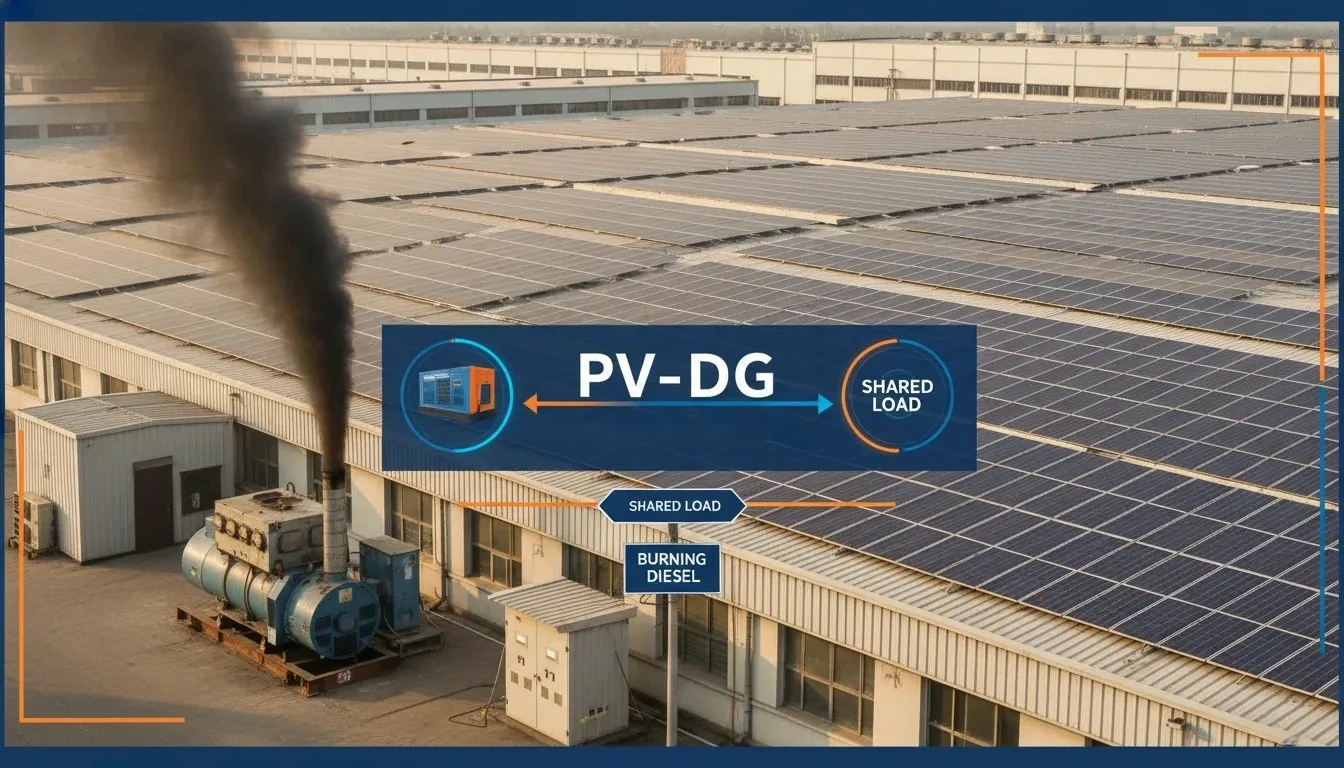 Stop Burning Diesel: PV-DG Synchronization for Noida Industries