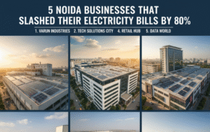 5 Noida Businesses That Slashed Their Electricity Bills by 80% with Solar (Main Poster)