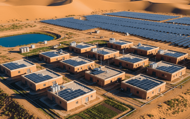 China’s Desert Solar Villages_ Self-Sustaining Water and Power Solutions