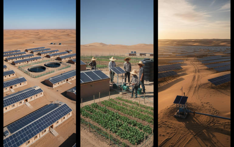China’s Desert Solar Villages_ Self-Sustaining Water and Power Solutions