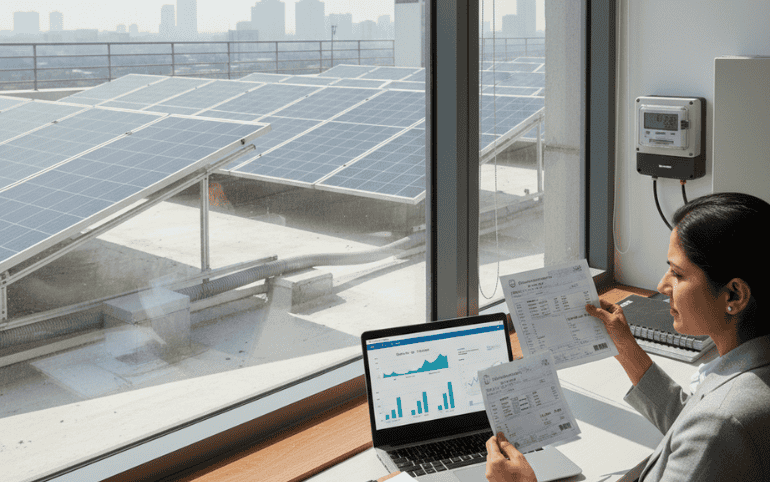 How to Reduce Office Power Bills by 60% Using Solar Power in NCR